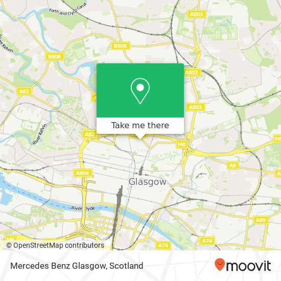 Mercedes Benz Glasgow map
