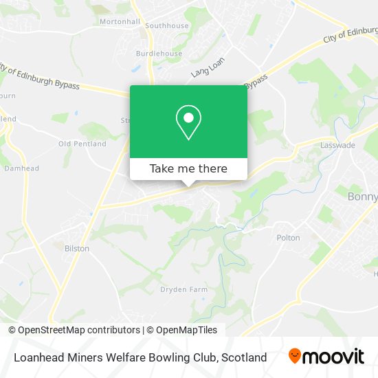 Loanhead Miners Welfare Bowling Club map