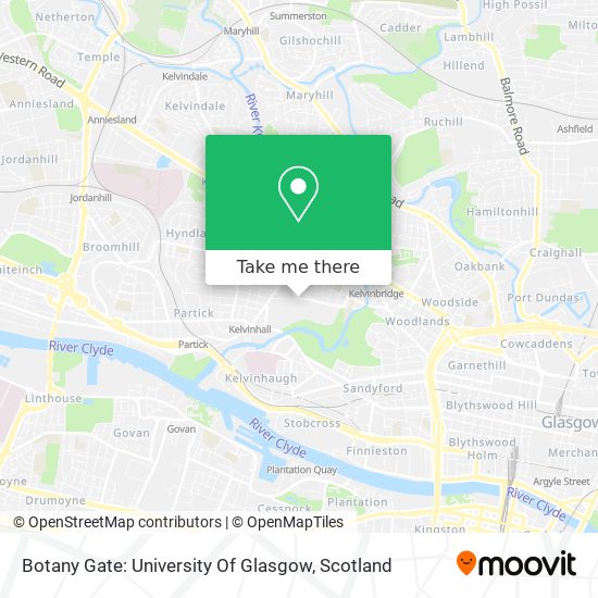 Botany Gate: University Of Glasgow map
