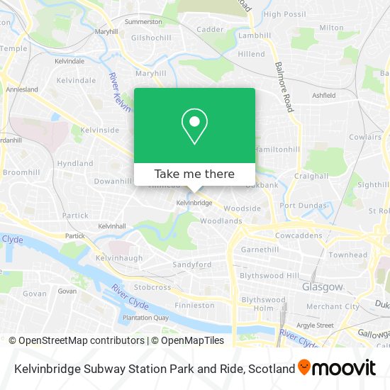 Kelvinbridge Subway Station Park and Ride map