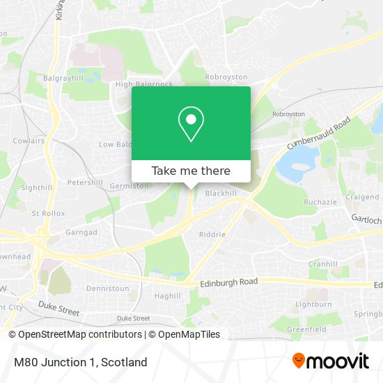 M80 Junction 1 map