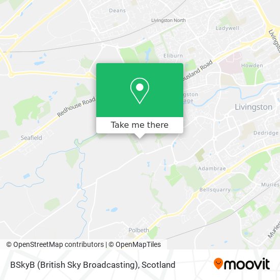 BSkyB (British Sky Broadcasting) map