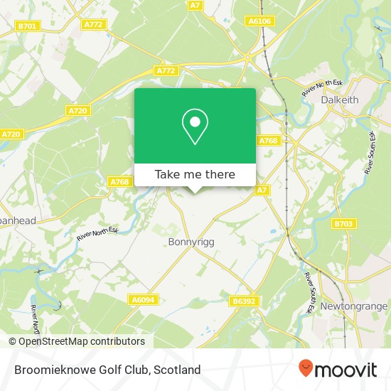 Broomieknowe Golf Club map