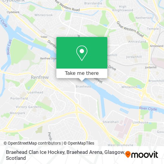 Braehead Clan Ice Hockey, Braehead Arena, Glasgow map