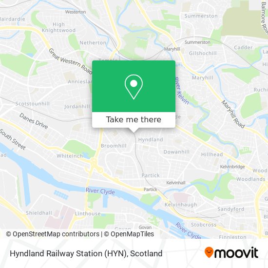 Hyndland Railway Station (HYN) map