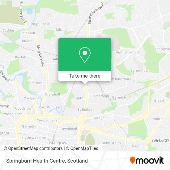 Springburn Health Centre map