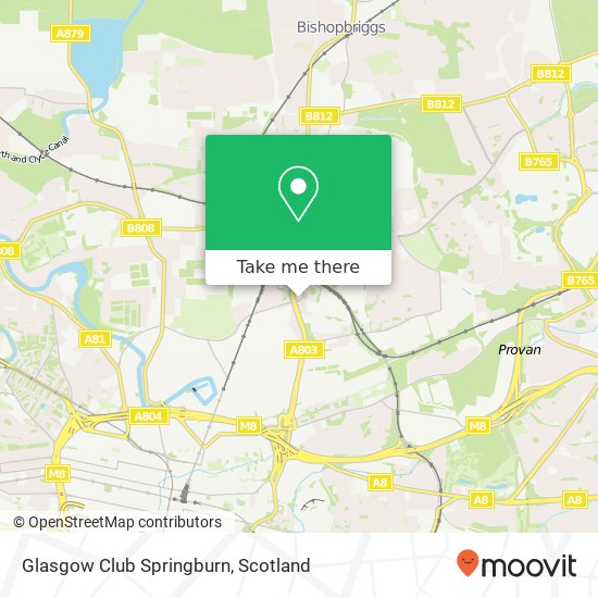 Glasgow Club Springburn map