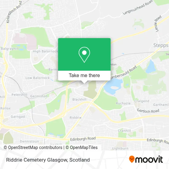 Riddrie Cemetery Glasgow map