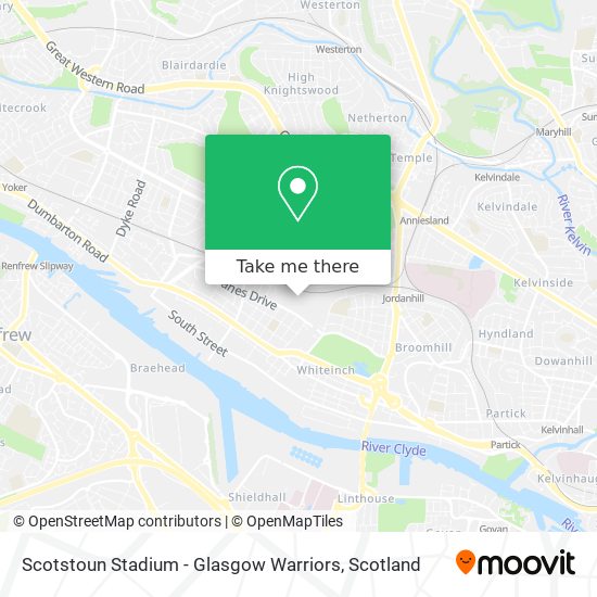 Scotstoun Stadium - Glasgow Warriors map