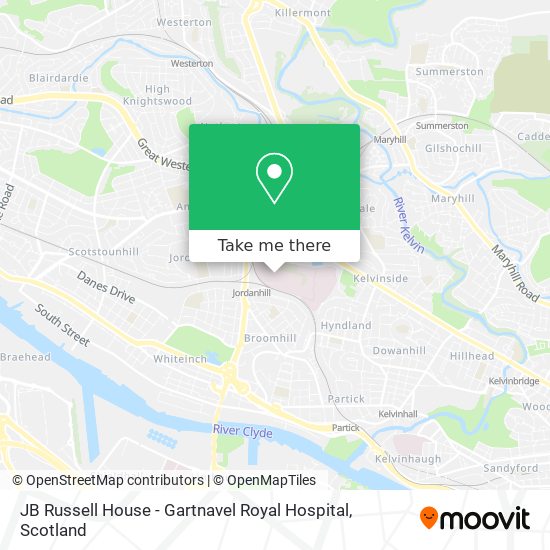 JB Russell House - Gartnavel Royal Hospital map