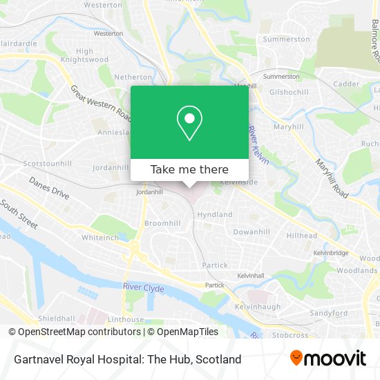 Gartnavel Royal Hospital: The Hub map