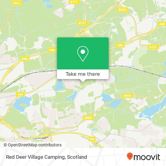 Red Deer Village Camping map