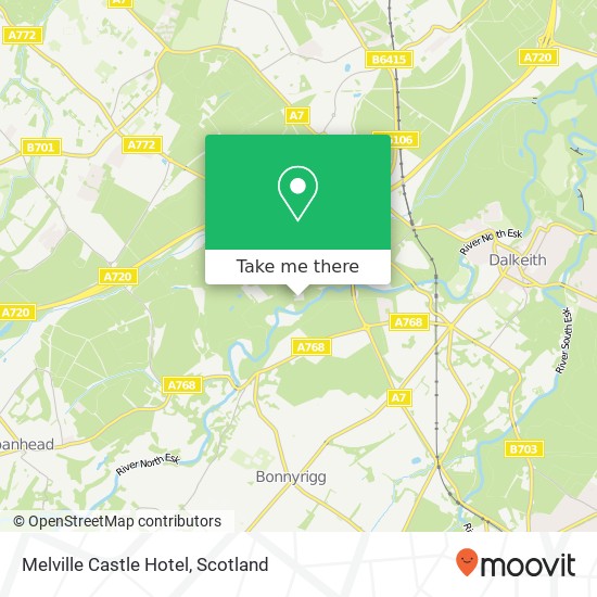 Melville Castle Hotel map