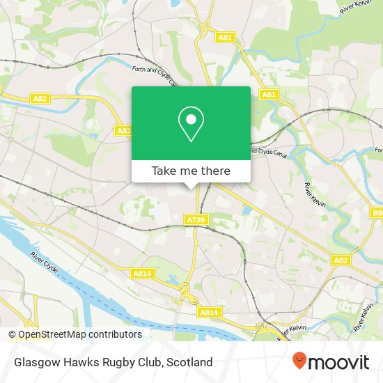 Glasgow Hawks Rugby Club map