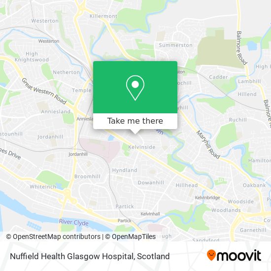 Nuffield Health Glasgow Hospital map