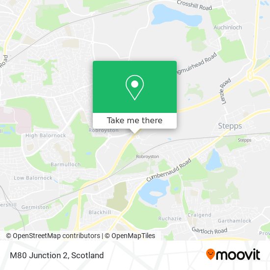 M80 Junction 2 map