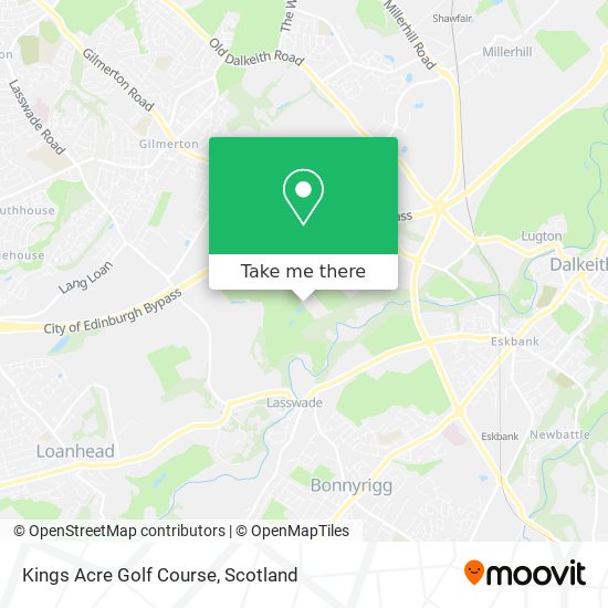Kings Acre Golf Course map