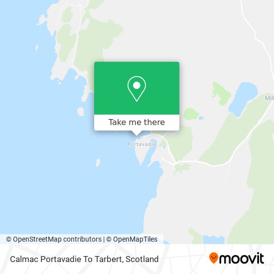 Calmac Portavadie To Tarbert map