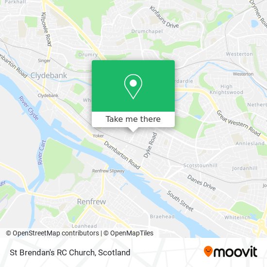 St Brendan's RC Church map