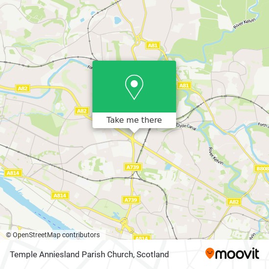 Temple Anniesland Parish Church map