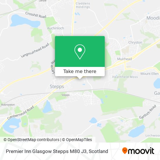 Premier Inn Glasgow Stepps M80 J3 map