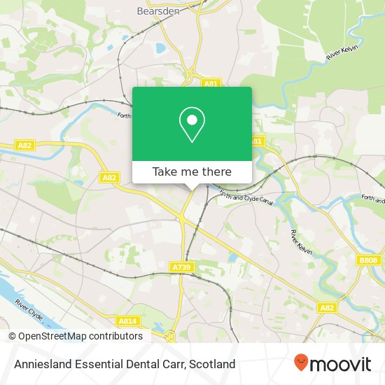 Anniesland Essential Dental Carr map