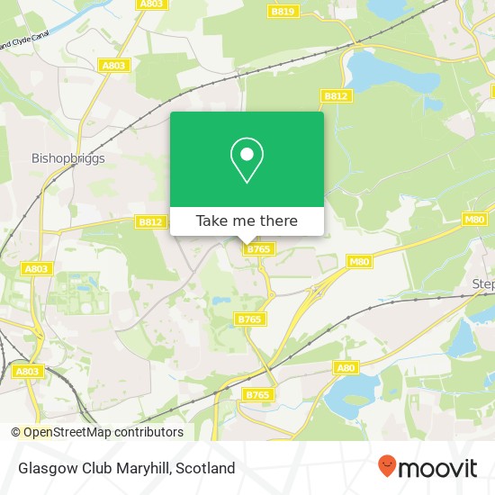 Glasgow Club Maryhill map