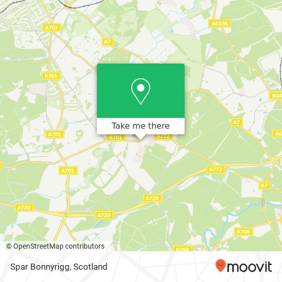 Spar Bonnyrigg map