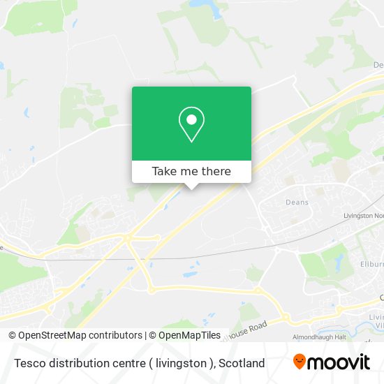 Tesco distribution centre ( livingston ) map