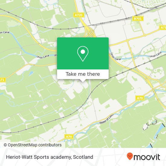 Heriot-Watt Sports academy map
