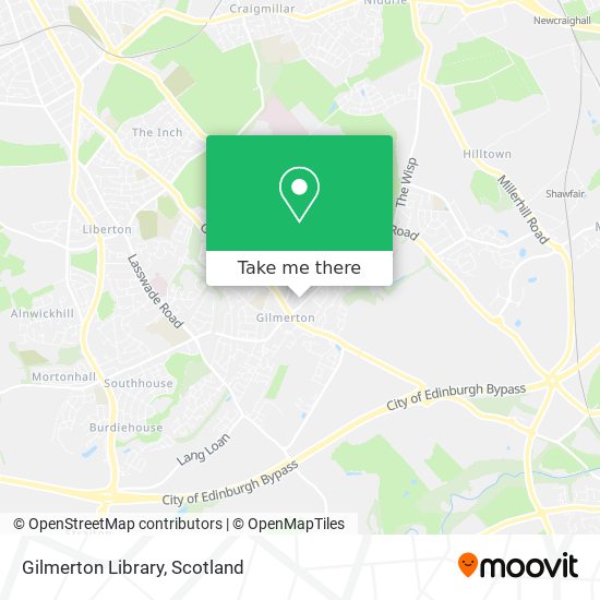 Gilmerton Library map