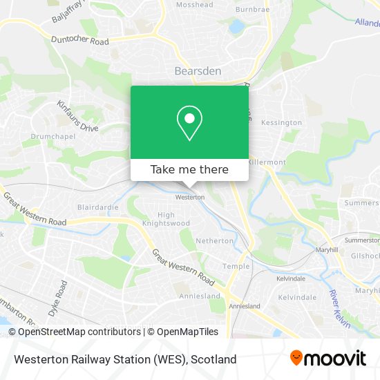 Westerton Railway Station (WES) map