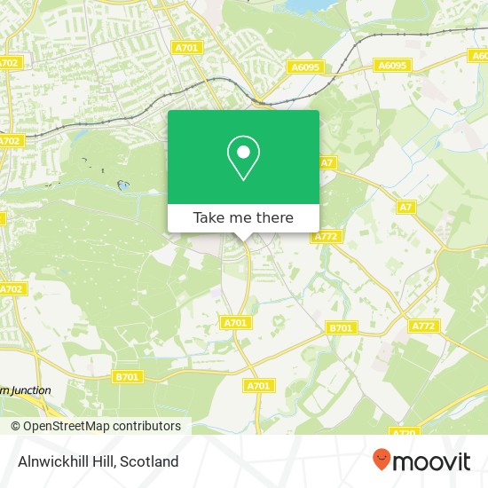 Alnwickhill Hill map