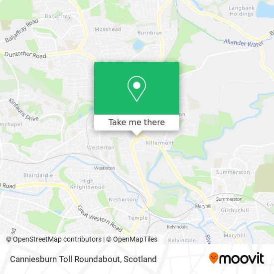 Canniesburn Toll Roundabout map