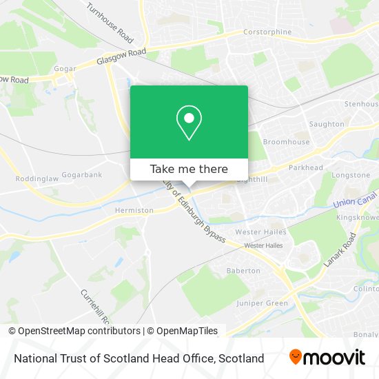 National Trust of Scotland Head Office map