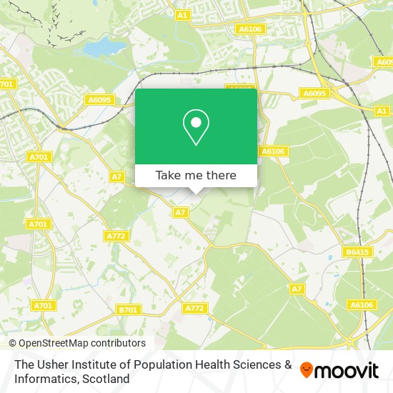 The Usher Institute of Population Health Sciences & Informatics map