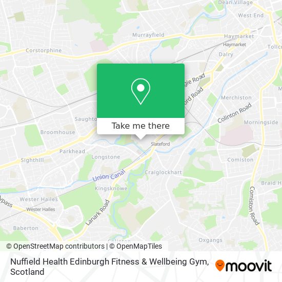 Nuffield Health Edinburgh Fitness & Wellbeing Gym map