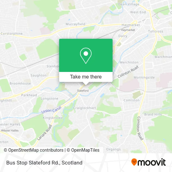 Bus Stop Slateford Rd. map
