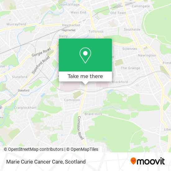 Marie Curie Cancer Care map