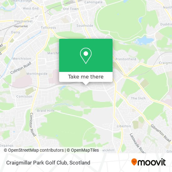 Craigmillar Park Golf Club map