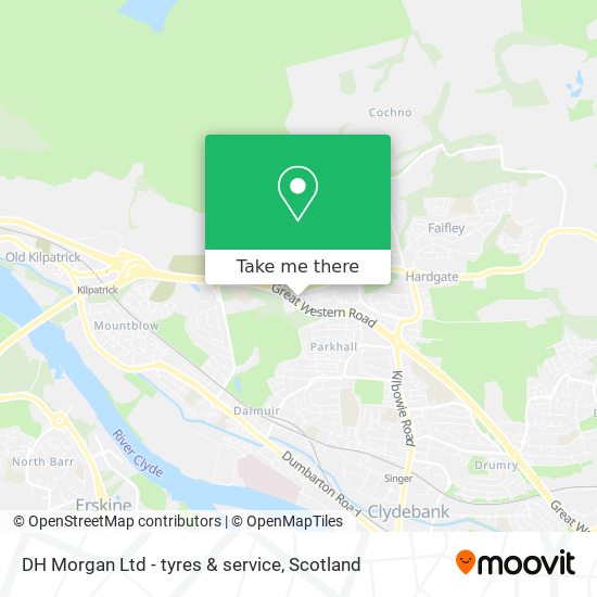 DH Morgan Ltd - tyres & service map