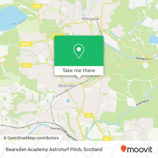 Bearsden Academy Astroturf Pitch map