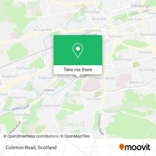 Colinton Road map