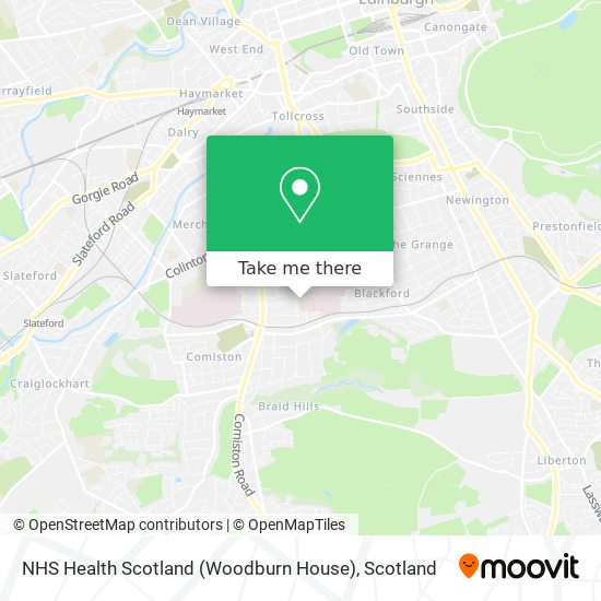 NHS Health Scotland (Woodburn House) map