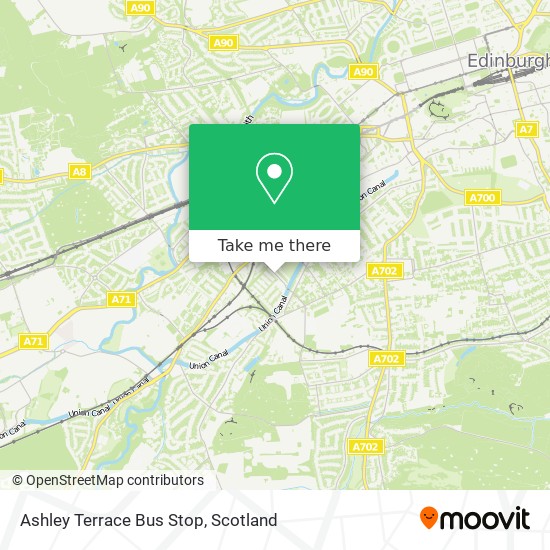 Ashley Terrace Bus Stop map