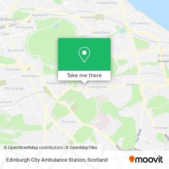 Edinburgh City Ambulance Station map