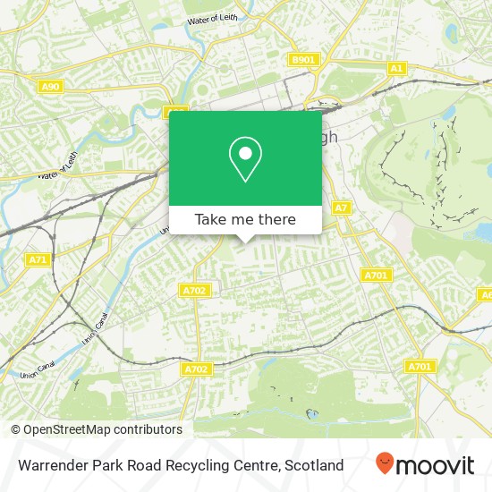 Warrender Park Road Recycling Centre map