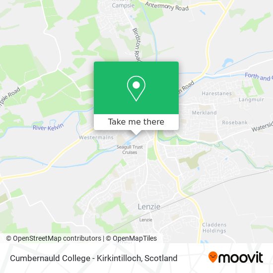 Cumbernauld  College - Kirkintilloch map
