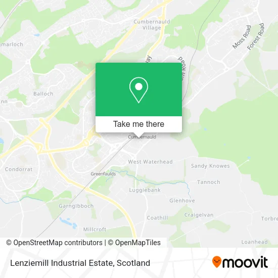 Lenziemill Industrial Estate map
