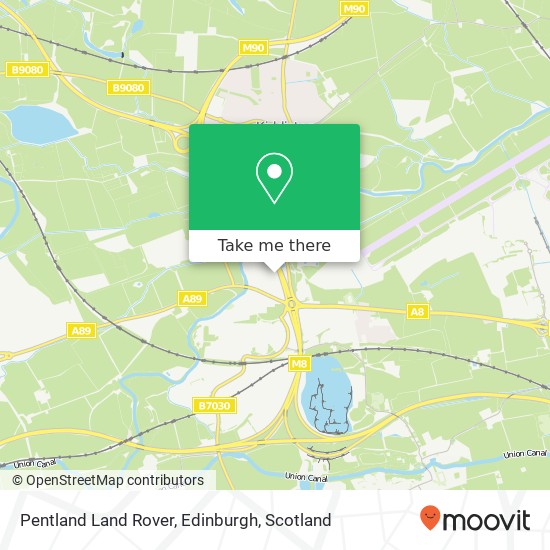 Pentland Land Rover, Edinburgh map
